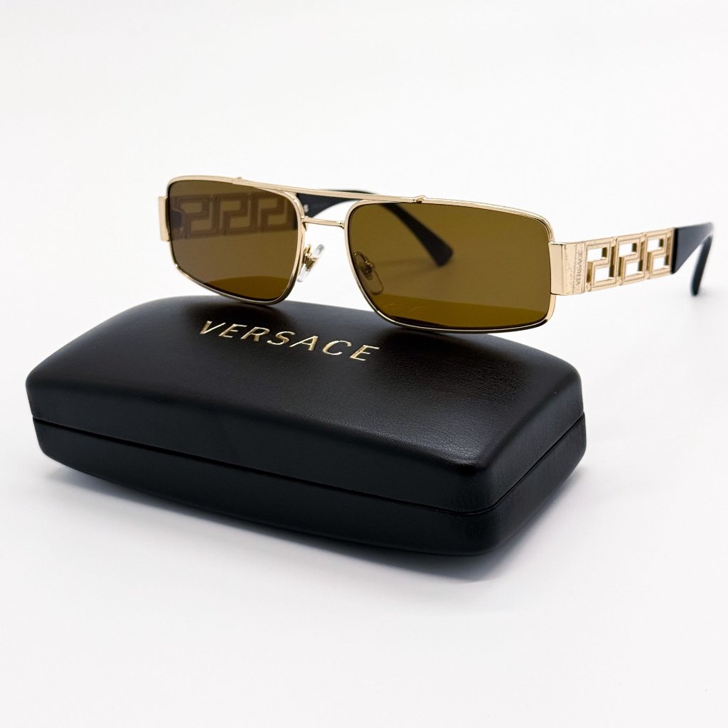 New Versace Sunglasses Ve2257 1002/73 Gold Unisex Eyewear Ve2257 100273